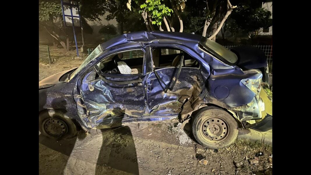 2 critically injured as speeding car rams another in Gurugram’s Sector 56